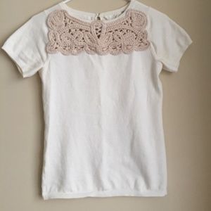 ANTHROPOLOGIE CreamColor Short Sleeve Sweater NWOT